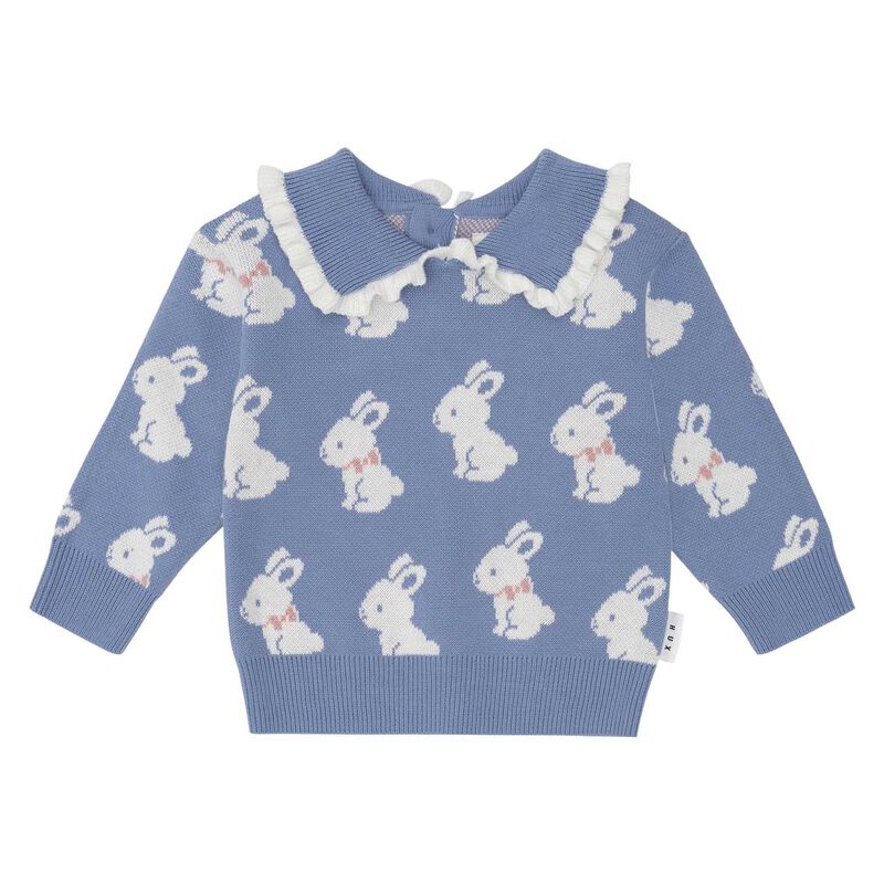 Huxbaby Bunny Field Frill Collar Pullover 6M-2Y image number 0